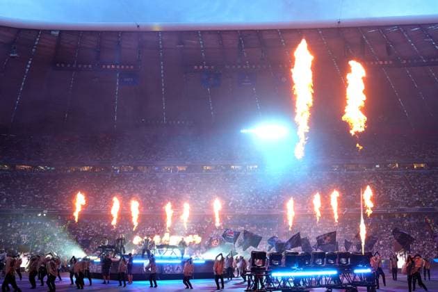 Opening ceremony before the Uefa Champions League Final soccer match between Paris Saint Germain and FC Inter at Allianz Arena in Munich , Germany - Saturday May 31, 2025 . - Soccer  Copyright: xSpada LaPressex