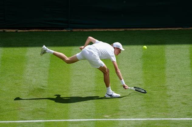 Gentlemens’ Singles First Round Jannik Sinner vs Luca Nardi Wimbledon Championships 2025 Day 2, 01 07 25 Gentlemens’ Singles - First Round No.1 Court Jannik Sinner vs Luca Nardi Jannik Sinner in action  Copyright: xMarcxAspland ThexTimesx NINTCHDBPICT001006863047