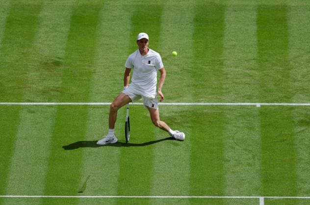 Gentlemens’ Singles First Round Jannik Sinner vs Luca Nardi Wimbledon Championships 2025 Day 2, 01 07 25 Gentlemens’ Singles - First Round No.1 Court Jannik Sinner vs Luca Nardi Jannik Sinner in action  Copyright: xMarcxAspland ThexTimesx NINTCHDBPICT001006866067