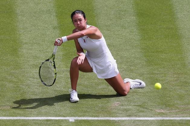 Alexandra Eala PHI , Ladies Singles, Ladies Singles Tennis Wimbledon 2025 Grand Slam ITF ATP WTA AELTC London Great Britain 1 July 2025 Copyright: xJuergenxHasenkopfx