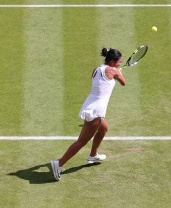 Alexandra Eala PHI , Ladies Singles, Ladies Singles Tennis Wimbledon 2025 Grand Slam ITF ATP WTA AELTC London Great Britain 1 July 2025 Copyright: xJuergenxHasenkopfx