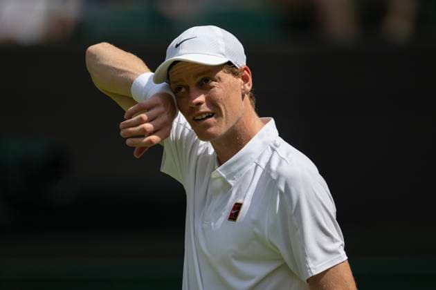 Day Two: The Championships - Wimbledon 2025 LONDON, ENGLAND - JULY 1: Jannik Sinner of Italy in action against Luca Nardi of Italy (not pictured) during the Gentlemen s first round match on day two of The Championships Wimbledon 2025 at All England Lawn Tennis and Croquet Club on July 1, 2025 in London, England. Jannik Sinner London All England Lawn Tennis and Croq England United Kingdom Copyright: xVisionhausx 776301250