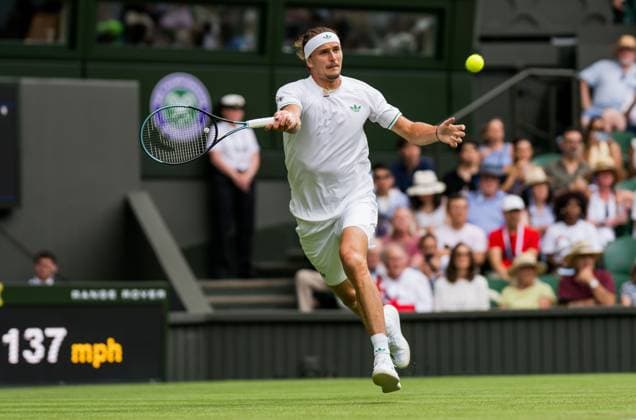 Tennis, Wimbledon, Day 2, Alexander Zverev - Arthur Rinderknech