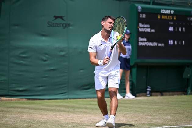 Mariano Navone during the Wimbledon 2025 Men?s Singles first round tennis match between Mariano Navone and Denis Shapovalov at the All England Tennis Club in London, England. (Richard Callis Sports Press Photo SPP) Copyright: xRichardxCallis SportsxPressxPhotox xSPPx spp-en-RiCaPrPh-SPP25_RMFC_300625_17866