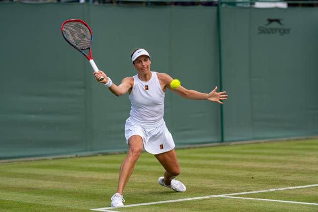 Tennis - Wimbledon Championship 2025 - Day 2 LONDON, ENGLAND - Tuesday, July 1, 2025: Tatjana Maria (GER) during the Ladies Singles 1st Round on Day Two of The Championships Wimbledon 2025 at the All England Lawn Tennis and Croquet Club. (Photo by Kirsten Holst Propaganda) LONDON All England Lawn Tennis and Croquet Club GREATER LONDON ENGLAND  Copyright: xKirstenxHolstx 2025-07-01-018-Wimbledon_Day_2