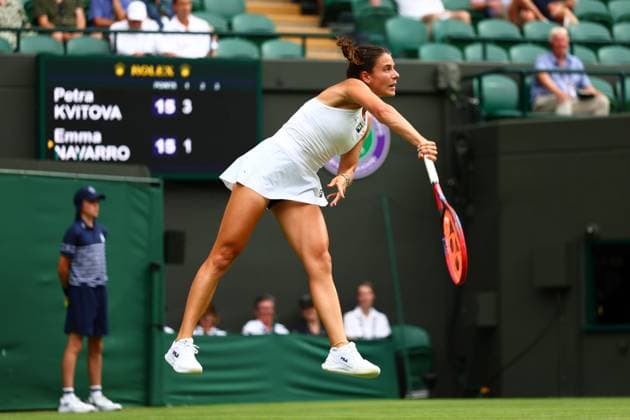 Emma Navarro during her first round match Wimbledon Tennis Championships, Day 2, The All England Lawn Tennis and Croquet Club, London, UK - 01 Jul 2025London The All England Lawn Tennis and United Kingdom  Copyright: xJamesxMarsh Shutterstockx 15380418cr