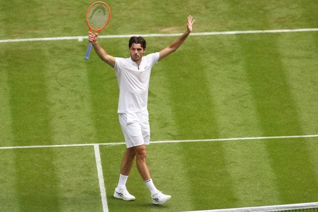 Taylor Fritz wins his first round match Wimbledon Tennis Championships, Day 2, The All England Lawn Tennis and Croquet Club, London, UK - 01 Jul 2025London The All England Lawn Tennis and United Kingdom  Copyright: xEllaxLing Shutterstockx 15380415n