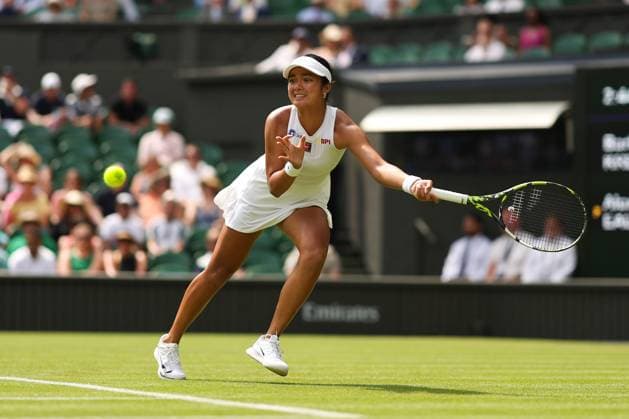 Alexandra Eala during her first round match Wimbledon Tennis Championships, Day 2, The All England Lawn Tennis and Croquet Club, London, UK - 01 Jul 2025London The All England Lawn Tennis and United Kingdom  Copyright: xEllaxLing Shutterstockx 15380415s
