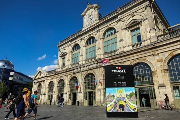 Picture taken in the citycenter during preparations ahead of the 2025 Tour de France cycling race, Tuesday 01 July 2025, in Lille, France. The 112th edition of the Tour de France starts on Saturday 5 July in Lille, France, and will finish in Paris, France on the 27th of July. DAVIDxPINTENS  x128220739x