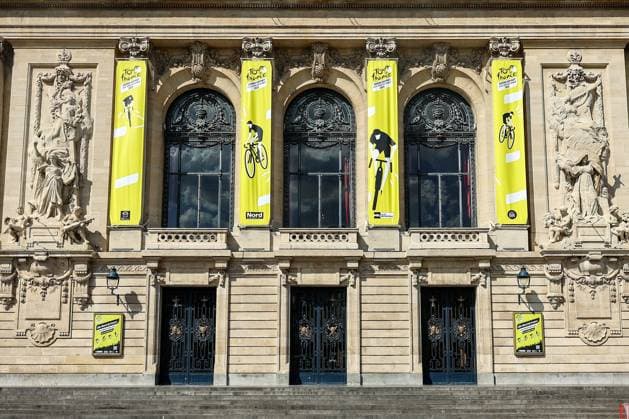 Picture taken in the citycenter during preparations ahead of the 2025 Tour de France cycling race, Tuesday 01 July 2025, in Lille, France. The 112th edition of the Tour de France starts on Saturday 5 July in Lille, France, and will finish in Paris, France on the 27th of July. DAVIDxPINTENS  x128220753x