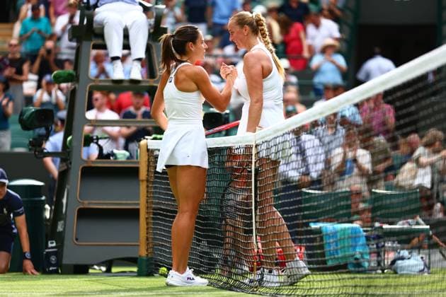 Petra Kvitova after her final match at Wimbledon against Emma Navarro Wimbledon Tennis Championships, Day 2, The All England Lawn Tennis and Croquet Club, London, UK - 01 Jul 2025London The All England Lawn Tennis and United Kingdom  Copyright: xJamesxMarsh Shutterstockx 15380418dr