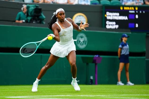 Coco Gauff during her first round match Wimbledon Tennis Championships, Day 2, The All England Lawn Tennis and Croquet Club, London, UK - 01 Jul 2025London The All England Lawn Tennis and United Kingdom  Copyright: xJavierxGarcia Shutterstockx 15380417gw