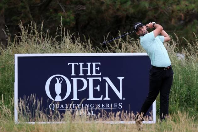 1st July 2025, West Lancashire Golf Club, Blundellsands, Liverpool, England; Final Qualifying for The Open Championship ; Jack Hawksby (ENG) plays from the tee at the 10th hole  ActionPlus12807638 DavidxBlunsden