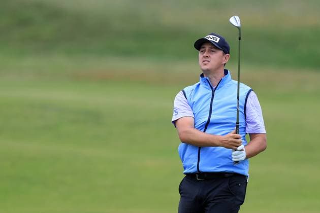 1st July 2025, West Lancashire Golf Club, Blundellsands, Liverpool, England; Final Qualifying for The Open Championship ; Joe Dean (ENG) plays his second shot on the 7th hole  ActionPlus12807674 DavidxBlunsden