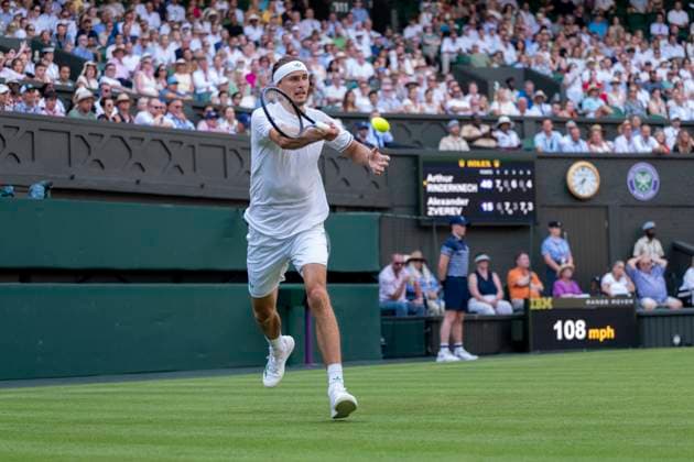 Alexander Zverev during the Wimbledon 2025 Men?s Singles first round tennis match between Arthur Rinderknech and Alexander Zverev at the All England Tennis Club in London, England. (Richard Callis Sports Press Photo SPP) Copyright: xRichardxCallis SportsxPressxPhotox xSPPx spp-en-RiCaPrPh-SPP25_RMFC_300625_17986