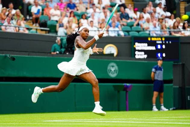 Coco Gauff during her first round match Wimbledon Tennis Championships, Day 2, The All England Lawn Tennis and Croquet Club, London, UK - 01 Jul 2025London The All England Lawn Tennis and United Kingdom  Copyright: xJavierxGarcia Shutterstockx 15380417hn