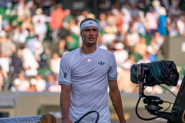 Alexander Zverev during the Wimbledon 2025 Men?s Singles first round tennis match between Arthur Rinderknech and Alexander Zverev at the All England Tennis Club in London, England. (Richard Callis Sports Press Photo SPP) Copyright: xRichardxCallis SportsxPressxPhotox xSPPx spp-en-RiCaPrPh-SPP25_RMFC_300625_17976