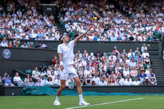 Arthur Rinderknech during the Wimbledon 2025 Men?s Singles first round tennis match between Arthur Rinderknech and Alexander Zverev at the All England Tennis Club in London, England. (Richard Callis Sports Press Photo SPP) Copyright: xRichardxCallis SportsxPressxPhotox xSPPx spp-en-RiCaPrPh-SPP25_RMFC_300625_17990