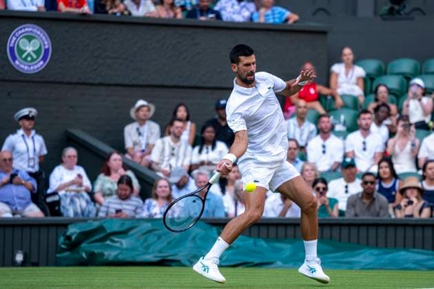 Novak Djokovic during the Wimbledon 2025 Men?s Singles first round tennis match between Alexandre Muller and Novak Djokovic at the All England Tennis Club in London, England. (Richard Callis Sports Press Photo SPP) Copyright: xRichardxCallis SportsxPressxPhotox xSPPx spp-en-RiCaPrPh-SPP25_RMFC_300625_18009