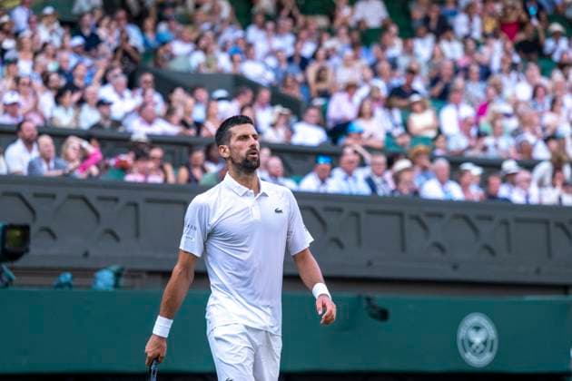 Novak Djokovic during the Wimbledon 2025 Men?s Singles first round tennis match between Alexandre Muller and Novak Djokovic at the All England Tennis Club in London, England. (Richard Callis Sports Press Photo SPP) Copyright: xRichardxCallis SportsxPressxPhotox xSPPx spp-en-RiCaPrPh-SPP25_RMFC_300625_18026