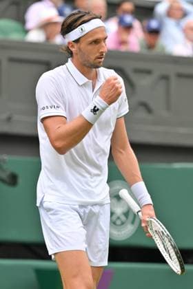 Wimbledon Tennis Championships - Day 2 LONDON, ENGLAND - JULY 01: Arthur Rinderknech of France plays in the Men’s singles first round match against Alexander Zverev of Germany (not seen) during day one of The Championships Wimbledon 2025 at All England Lawn Tennis and Croquet Club on July 01, 2025 in London, England. Ray Tang Anadolu London United Kingdom. Editorial use only. Please get in touch for any other usage.  Copyright: x2025xAnadoluxRayxTangx