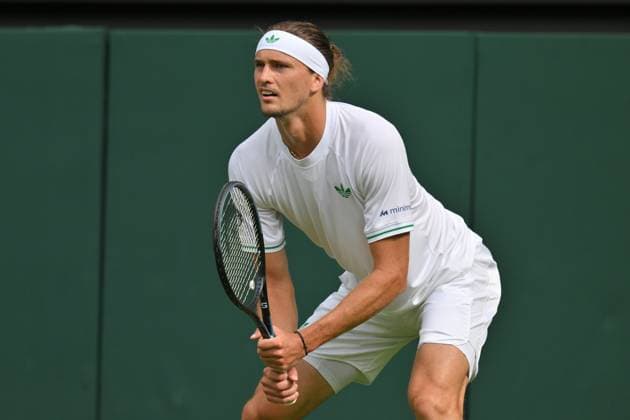 Wimbledon Tennis Championships - Day 2 LONDON, ENGLAND - JULY 01: Alexander Zverev of Germany plays in the Men’s singles first round match against Arthur Rinderknech of France (not seen) during day one of The Championships Wimbledon 2025 at All England Lawn Tennis and Croquet Club on July 01, 2025 in London, England. Ray Tang Anadolu London United Kingdom. Editorial use only. Please get in touch for any other usage.  Copyright: x2025xAnadoluxRayxTangx
