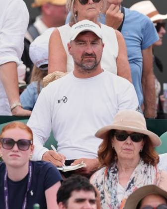 Ella Seidel Trainer, coach Lars Uebel on the stand, Ladies Singles, Ladies Singles Tennis Wimbledon 2025 Grand Slam ITF ATP WTA AELTC London Great Britain 1 July 2025 Copyright: xJuergenxHasenkopfx