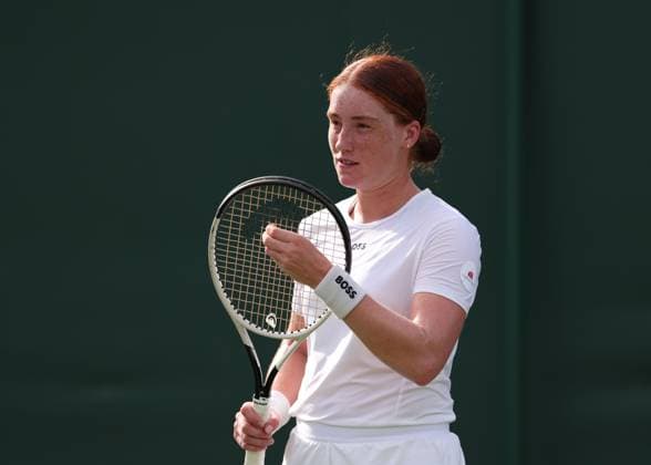 Ella Seidel GER , Women Singles, Ladies Singles Tennis Wimbledon 2025 Grand Slam ITF ATP WTA AELTC London Great Britain 1 July 2025 Copyright: xJuergenxHasenkopfx