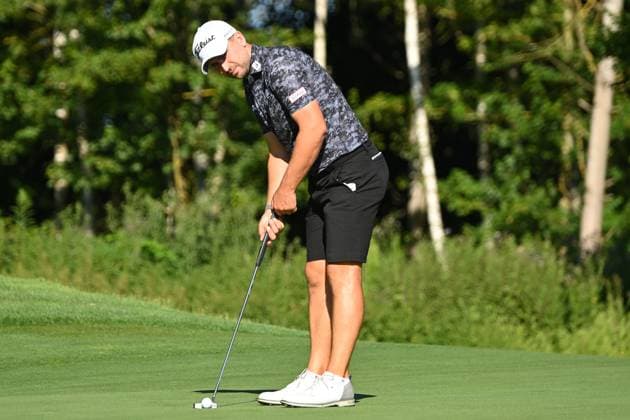 Nicolai von Dellingshausen GER , action,single action,single image,cropped image,full body shot,whole figure ProAm ,GOLF BMW International Open 2025 on 02 07 2025 at Golfclub Muenchen Eichenried