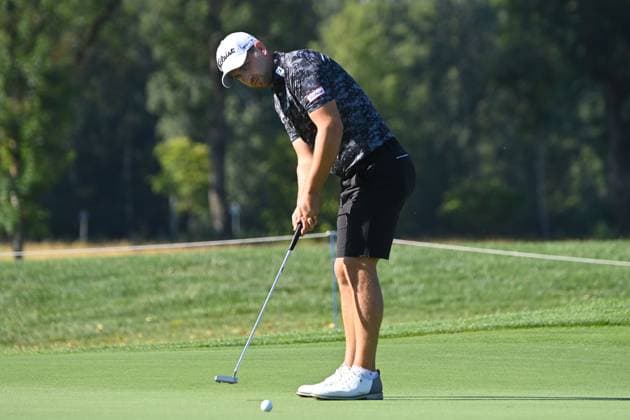 Nicolai von Dellingshausen GER , action,single action,single image,cropped image,full body shot,whole figure ProAm ,GOLF BMW International Open 2025 on 02 07 2025 at Golfclub Muenchen Eichenried