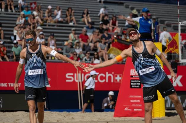 Beach Pro Tour Elite 16 Gstaad, 02 07 2025 Benedikt Sagstetter GER , Jonas Sagstetter GER Beach Pro Tour Elite 16 Gstaad on 02 07 2025 Copyright: xBEAUTIFULxSPORTS PeterxWeberx