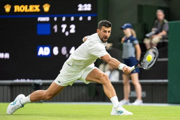 2025-07-01 Wimbledon 2025 LONDON, ENGLAND - JULY 1: Novak Djokovic of Serbia during Wimbledon 2025 at All England Lawn Tennis & Croquet Club on July 1, 2025 in London, England. London All England Lawn Tennis & Croquet Club England Content not available for redistribution in The Netherlands directly or indirectly through any third parties. Copyright: xMarleenxFouchierx