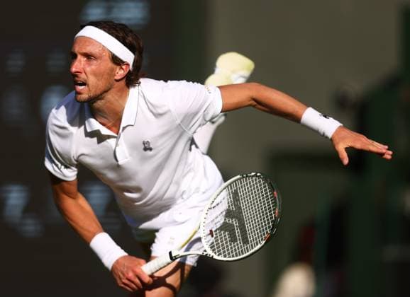 Wimbledon Championships 2025 AELTC, Day Two, London, UK - 01 07 2025 Arthur Rinderknech (FRA) in action during his first round match against Alexander Zverev (GER) in the 2025 Wimbledon Championships London Wimbledon London GBR, UK NEWSPAPERS OUT Copyright: xMarkxGreenwoodx