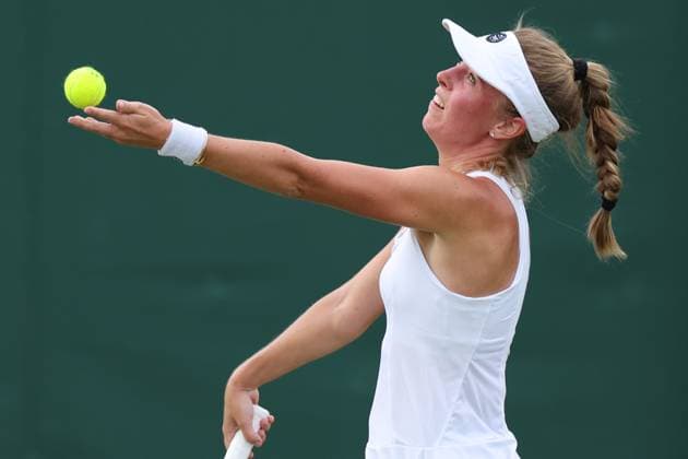July 2, 2025, London, Celestynow, England: MAGDALENA FRECH of Poland during the match against V. Mboko of Canada in the first round of Championships 2025 at Wimbledon AELTC in London. London England - ZUMAc278 20250702_zsp_c278_003 Copyright: xMarcinxCholewinskix