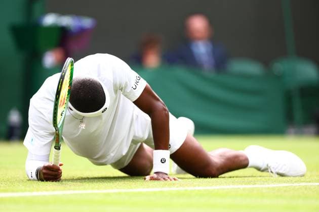 Frances Tiafoe during his second round match Wimbledon Tennis Championships, Day 3, The All England Lawn Tennis and Croquet Club, London, UK - 02 Jul 2025London The All England Lawn Tennis and United Kingdom  Copyright: xJamesxMarsh Shutterstockx 15381942v