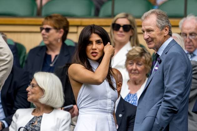 250702 Priyanka Chopra Jonas in the stands during day 3 of Wimbledon on July 2, 2025 in London Photo Petter Arvidson BILDBYRAN kod PA PA1047 tennis wimbledon day 3 bbeng  Copyright: PETTERxARVIDSON BB250702PA032