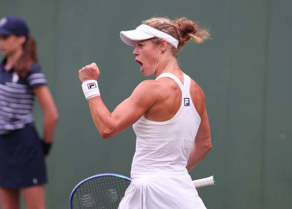 Laura Siegemund GER makes a fist and cheers,Cheers,Joy,Emotion, Ladies Singles, Ladies Singles Copyright: xJuergenxHasenkopfx