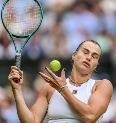 250702 Aryna Sabalenka competes in a second round singles tennis match during day 3 of Wimbledon on July 2, 2025 in London Photo Petter Arvidson BILDBYRAN kod PA PA1047 tennis wimbledon day 3 bbeng  Copyright: PETTERxARVIDSON BB250702PA051