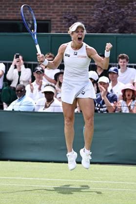 Laura Siegemund, GER, after second round of 2025 All England Lawn Tennis Championships at Wimbledon, womens singles, London, 02 07 2025