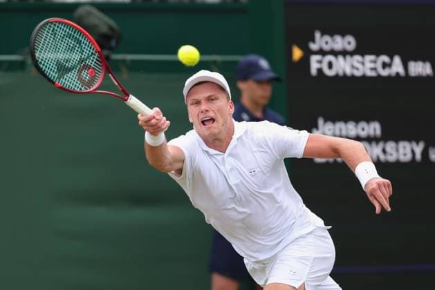 Jenson Brooksby, Men s Singles, Men s Singles Tennis Wimbledon 2025 Grand Slam ITF ATP WTA AELTC London Great Britain 2 July 2025 Copyright: xJuergenxHasenkopfx