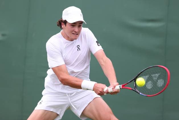 Joao Fonseca BRA , Men Singles, Men s Singles Tennis Wimbledon 2025 Grand Slam ITF ATP WTA AELTC London Great Britain 2 July 2025 Copyright: xJuergenxHasenkopfx
