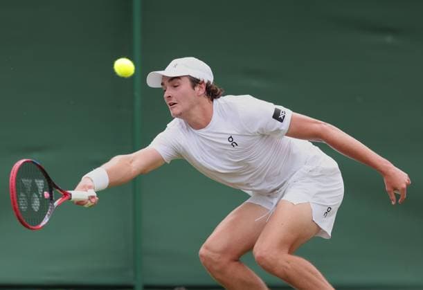 Joao Fonseca BRA , Men Singles, Men s Singles Tennis Wimbledon 2025 Grand Slam ITF ATP WTA AELTC London Great Britain 2 July 2025 Copyright: xJuergenxHasenkopfx
