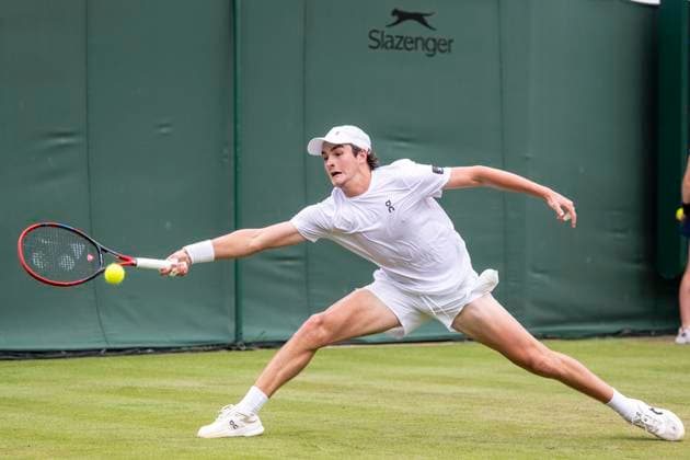 Joao Fonseca during his Wimbledon 2025 Men?s Singles second round tennis match against Jenson Brooksby at the All England Tennis Club in London, England (Richard Callis Sports Press Photo SPP) Copyright: xRichardxCallis SportsxPressxPhotox xSPPx spp-en-RiCaPrPh-SPP25_RiCa_02072025-1130578