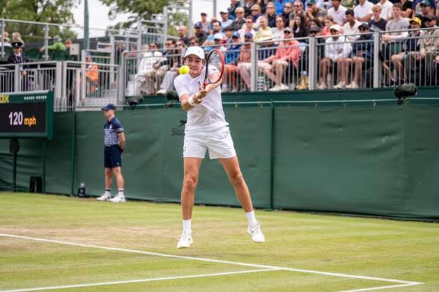 Joao Fonseca during his Wimbledon 2025 Men?s Singles second round tennis match against Jenson Brooksby at the All England Tennis Club in London, England (Richard Callis Sports Press Photo SPP) Copyright: xRichardxCallis SportsxPressxPhotox xSPPx spp-en-RiCaPrPh-SPP25_RiCa_02072025-1120122