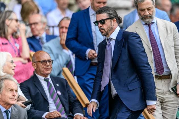 250702 American musician Dave Grohl in the stands during day 3 of Wimbledon on July 2, 2025 in London Photo Petter Arvidson BILDBYRAN kod PA PA1047 tennis wimbledon day 3 bbeng  Copyright: PETTERxARVIDSON BB250702PA065