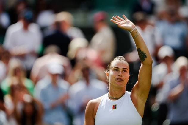 Aryna Sabalenka v Marie Bouzková Wimbledon Championships 2025 Day 3, Ladies’ Singles - Second Round Centre Court Aryna Sabalenka v Marie Bouzková. Aryna Sabalenka wins in straight sets. 02.07.2025  Copyright: xBradleyxOrmesher ThexTimesx NINTCHDBPICT001007071990