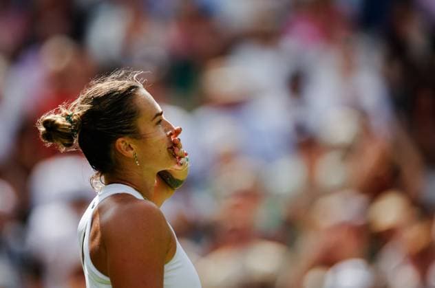Aryna Sabalenka v Marie Bouzková Wimbledon Championships 2025 Day 3, Ladies’ Singles - Second Round Centre Court Aryna Sabalenka v Marie Bouzková. Aryna Sabalenka wins in straight sets. 02.07.2025  Copyright: xBradleyxOrmesher ThexTimesx NINTCHDBPICT001007072145