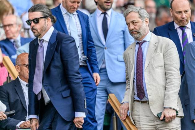 250702 Judd Apatow in the stands during day 3 of Wimbledon on July 2, 2025 in London Photo Petter Arvidson BILDBYRAN kod PA PA1047 tennis wimbledon day 3 bbeng  Copyright: PETTERxARVIDSON BB250702PA069