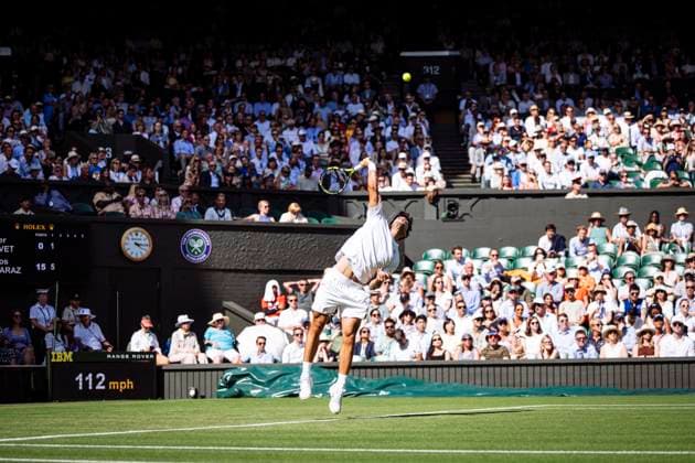 Carlos Alcaraz during his Wimbledon 2025 Men?s Singles second round tennis match against Oliver Tarvet at the All England Tennis Club in London, England (Richard Callis Sports Press Photo SPP) Copyright: xRichardxCallis SportsxPressxPhotox xSPPx spp-en-RiCaPrPh-SPP25_RiCa_02072025-1140006