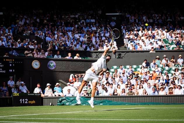 Carlos Alcaraz during his Wimbledon 2025 Men?s Singles second round tennis match against Oliver Tarvet at the All England Tennis Club in London, England (Richard Callis Sports Press Photo SPP) Copyright: xRichardxCallis SportsxPressxPhotox xSPPx spp-en-RiCaPrPh-SPP25_RiCa_02072025-1140007